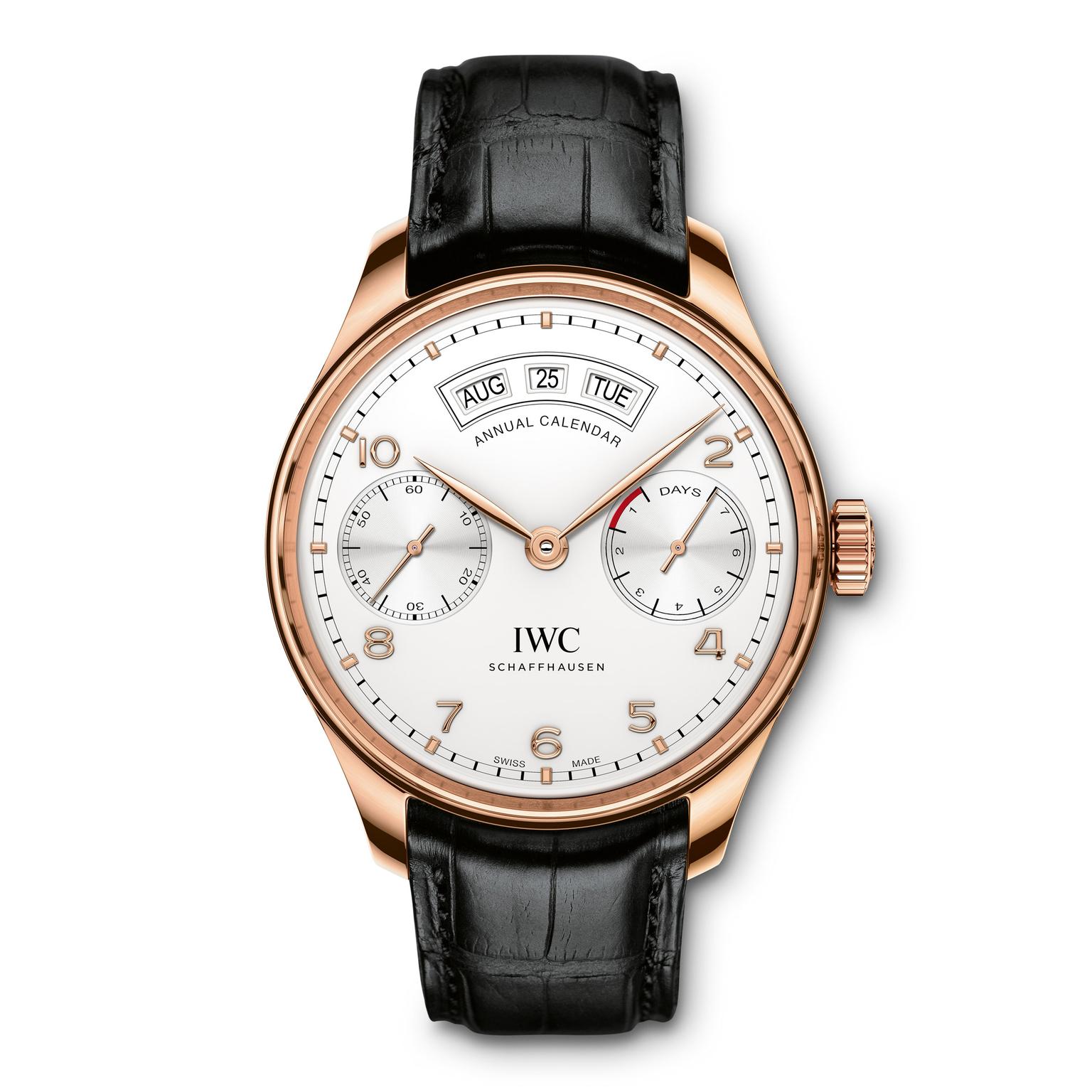 IWC Annual Calendar Rose Gold Zoom