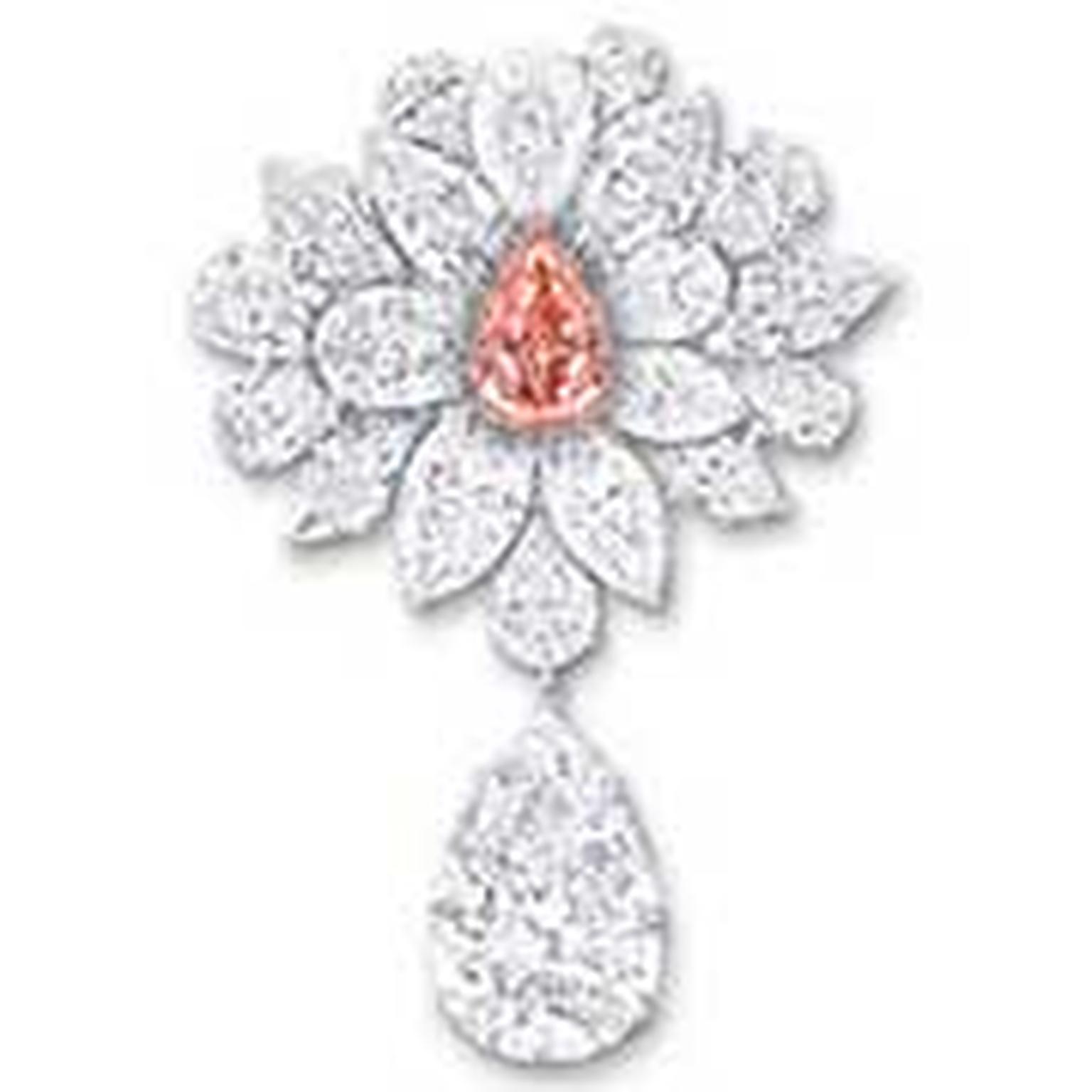 Graff pink diamond brooch