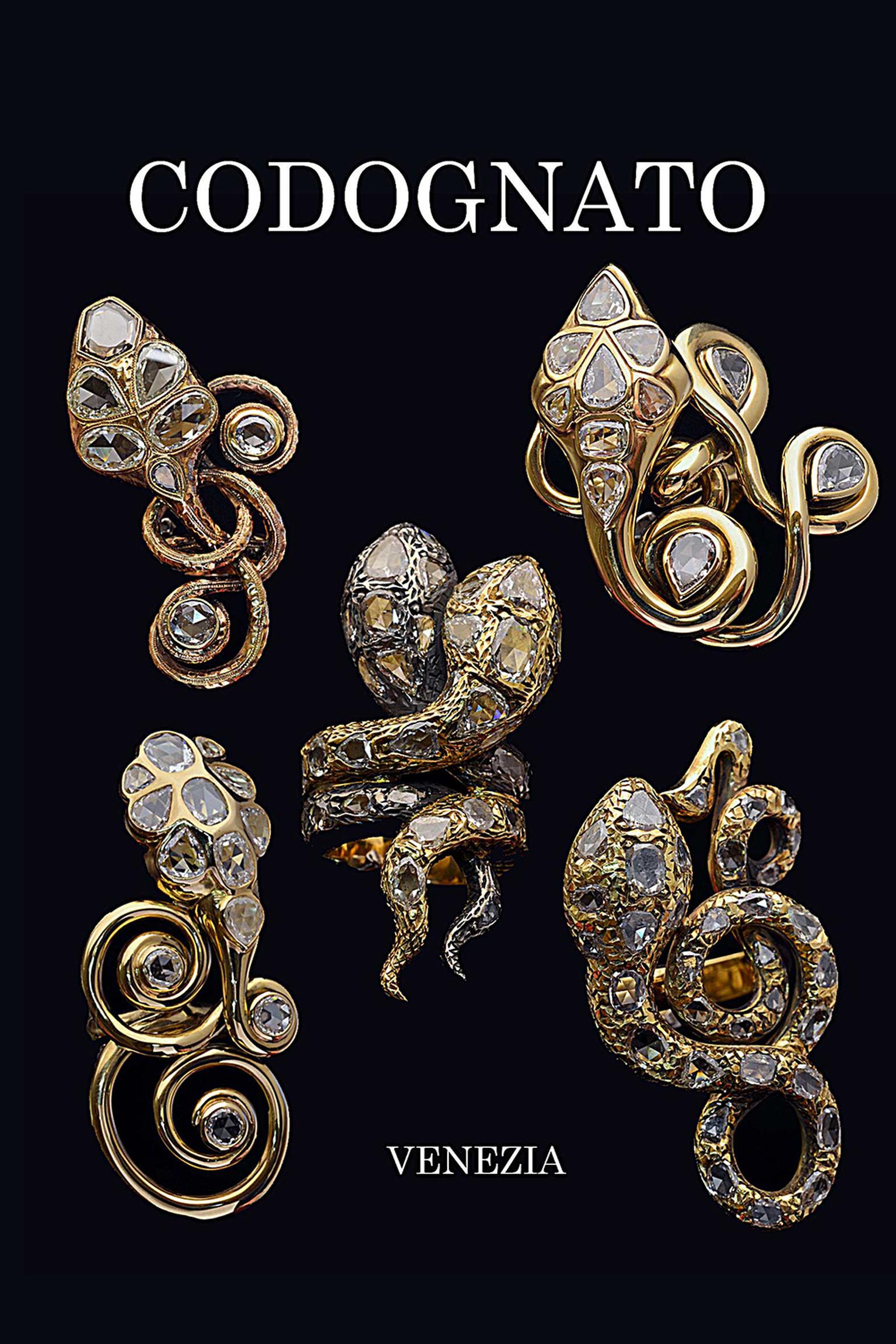 Attilio Codognato snake rings