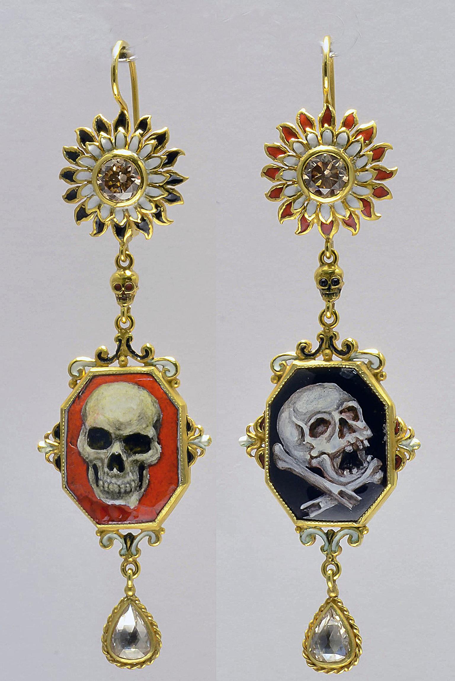 Attilio Codognato skull earrings