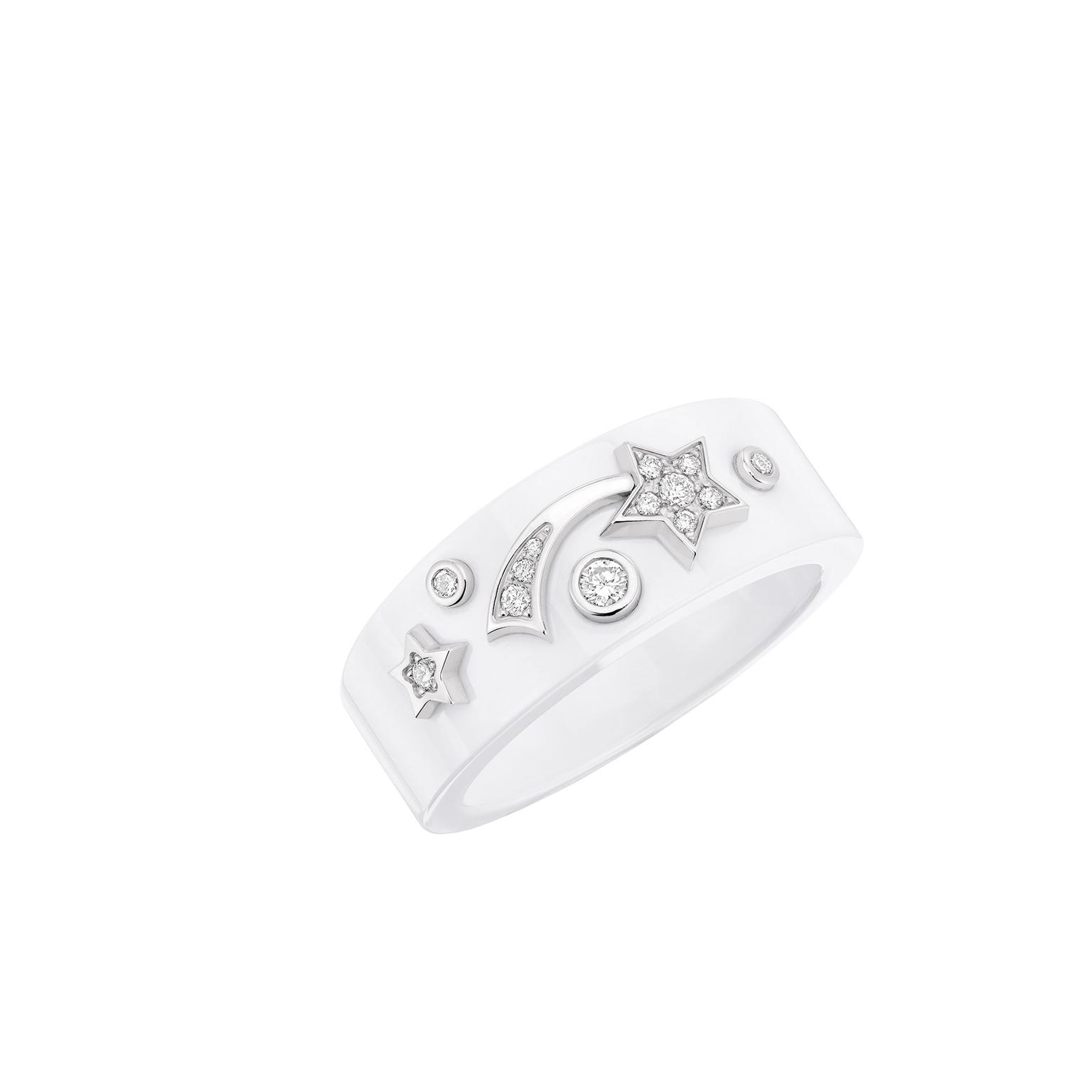 Chanel Comete Star 18K White Gold Ring