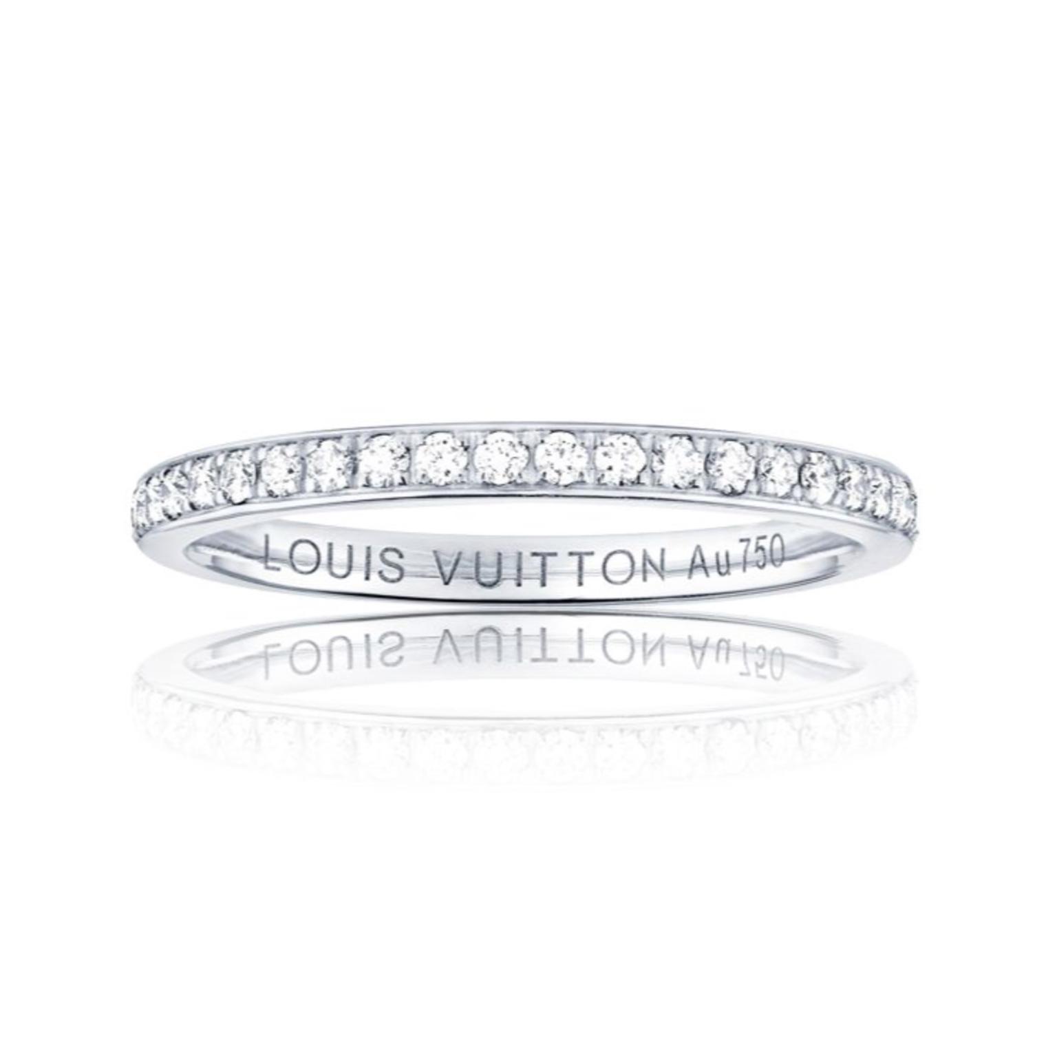 Monogram Infini grey gold wedding ring, Louis Vuitton