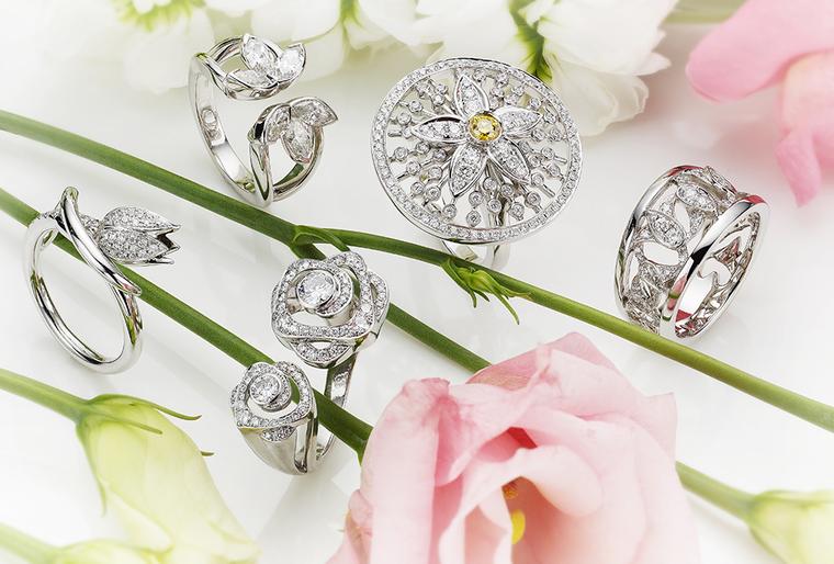 For the new 'Maymay' collection, Boodles has transformed five pretty flowers into precious jewels