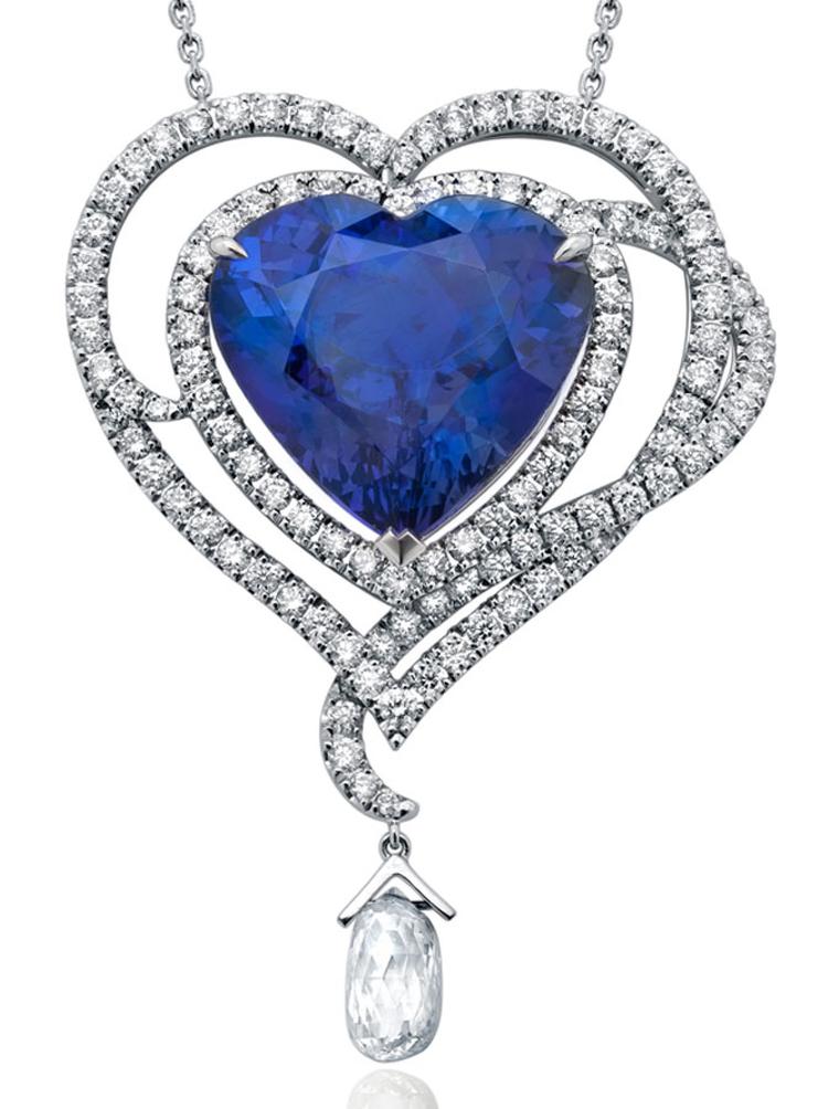 Valentines - Boodles-Tanzanite-heart-pendant