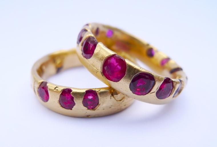 Polly Wales Ruby Crystal rings