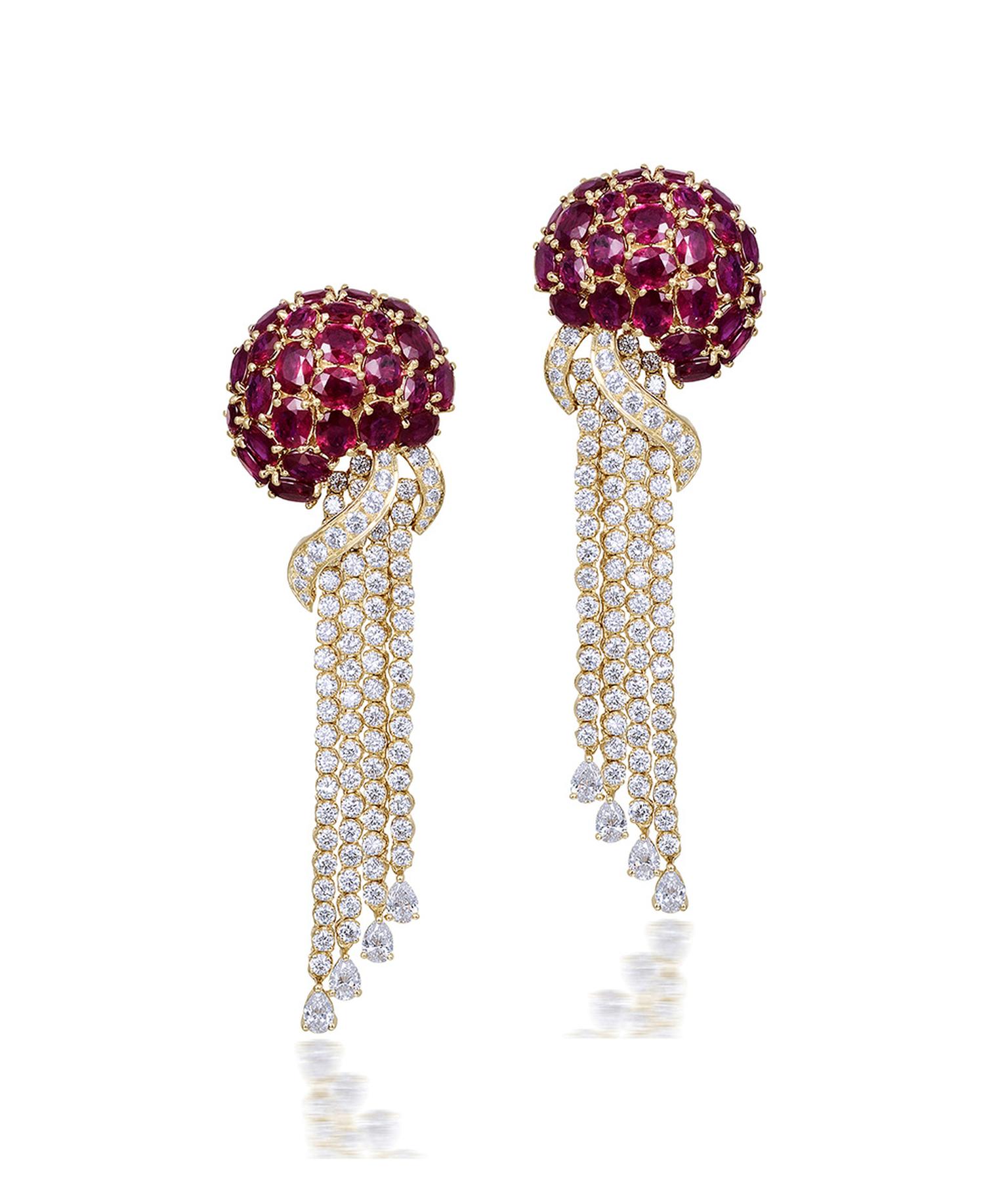 FarahKhanrubydiamondstuddedoctopusearrings