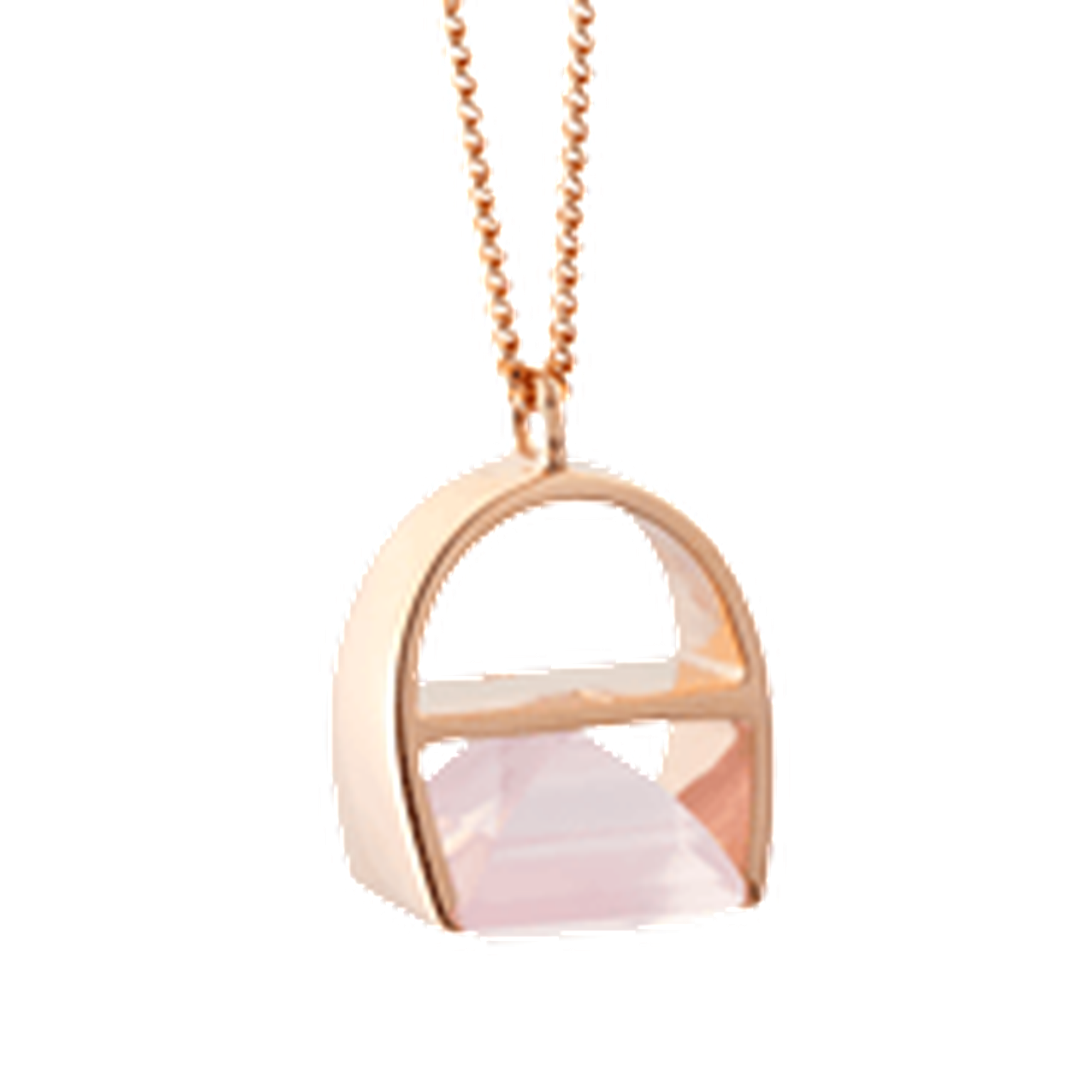 Kattri Parabola rose gold and rose quartz necklace_thumb