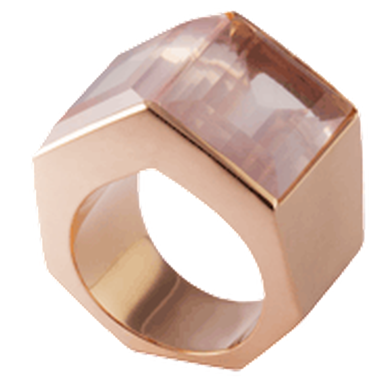 Kattri Polygon Tall rose gold and rose quartz ring_thumb