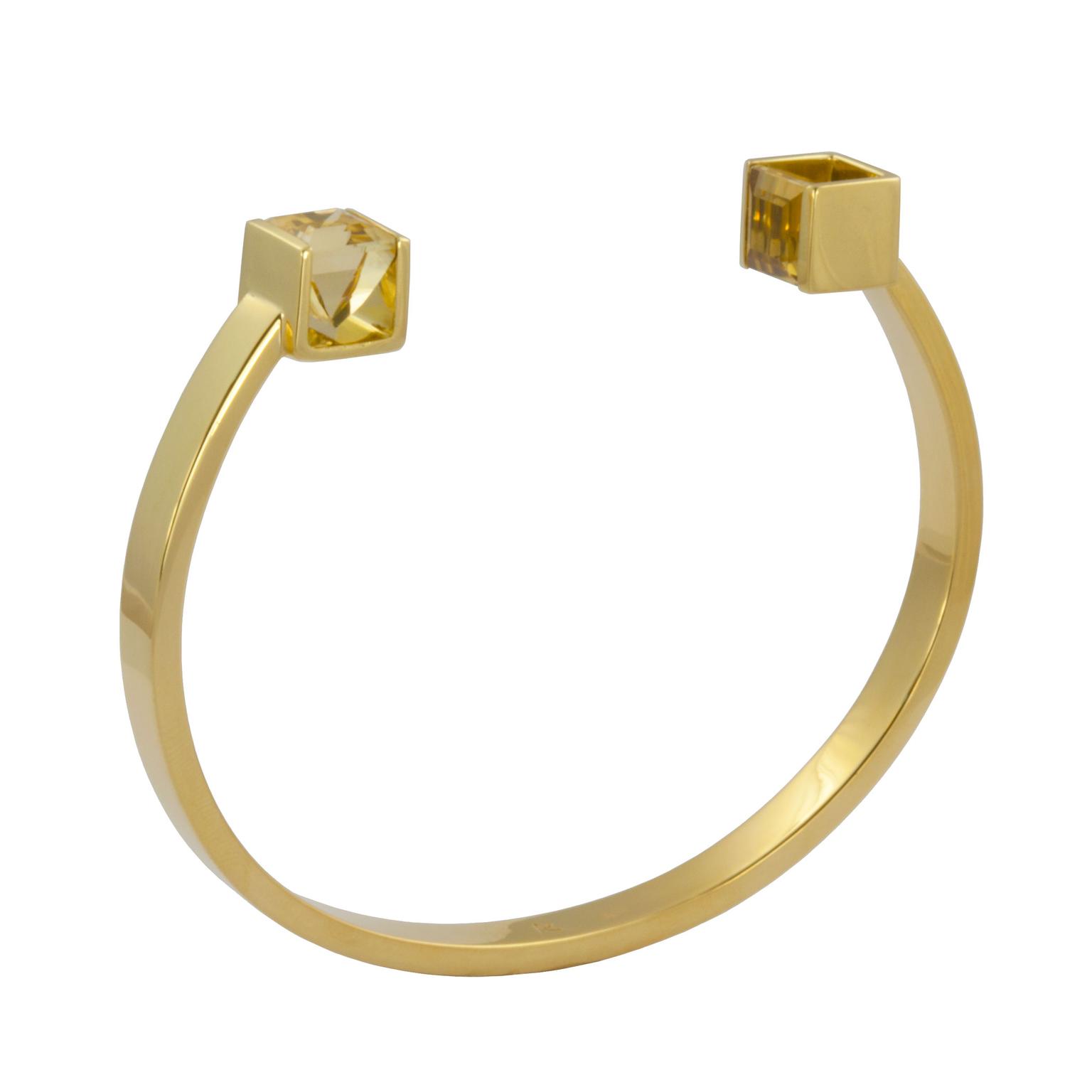 Kattri Quadrant yellow gold and citrine bracelet_zoom