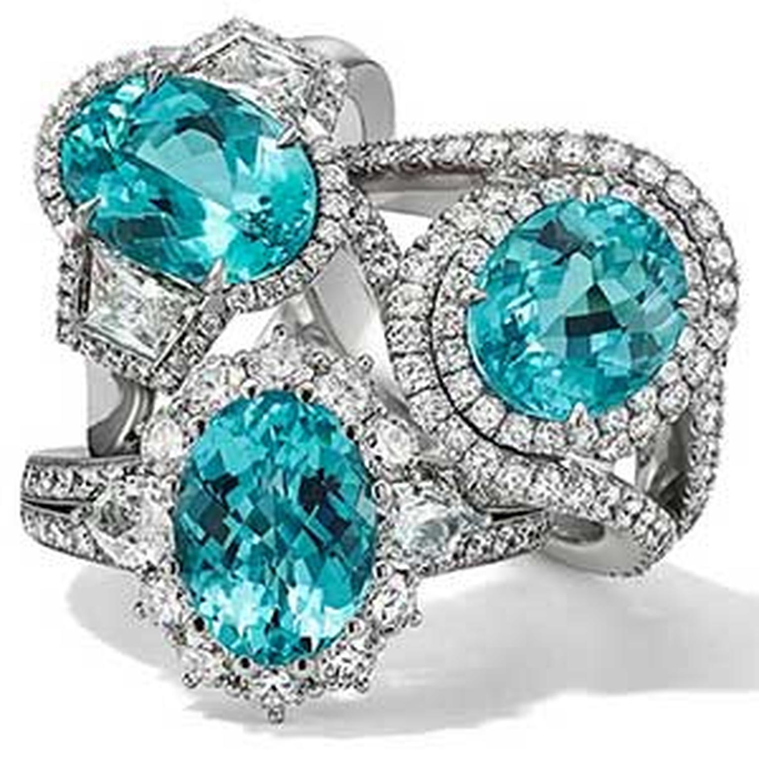 Hans D Krieger Paraiba tourmaline rings