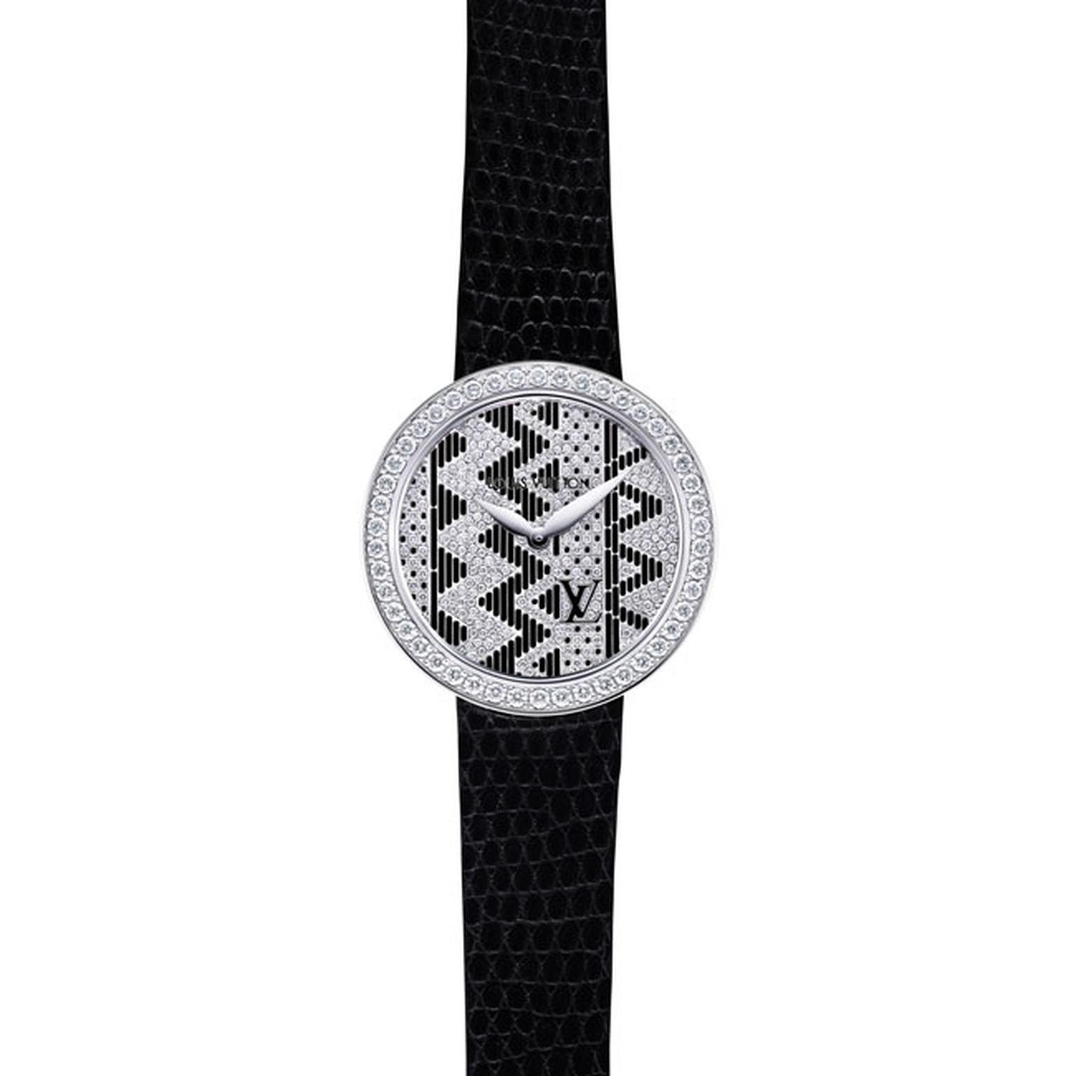 Louis Vuitton Joaillerie Chevron ladies watch in black_main