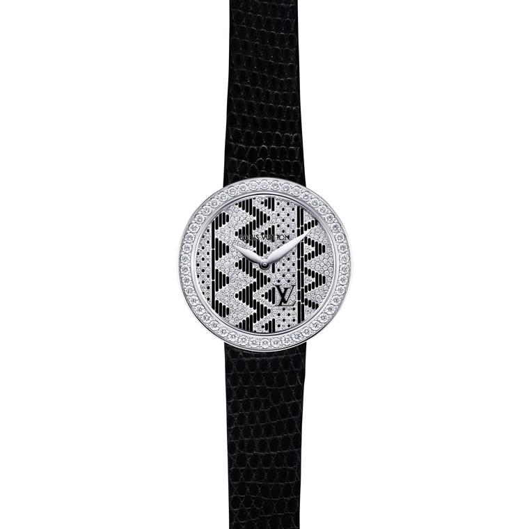Louis Vuitton Joaillerie Chevron ladies watch in black_zoom