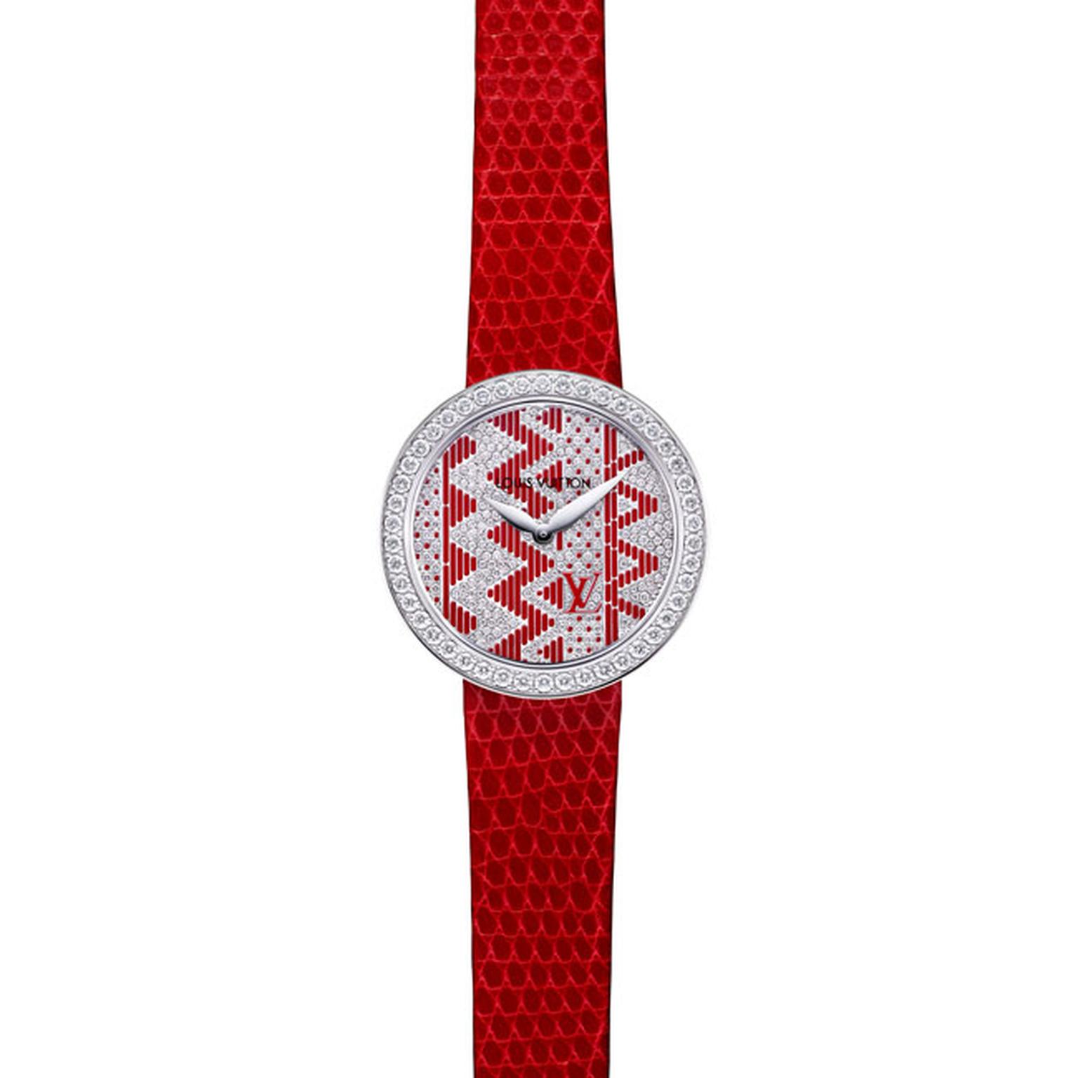 Louis Vuitton Joaillerie Chevron ladies watch in red_main