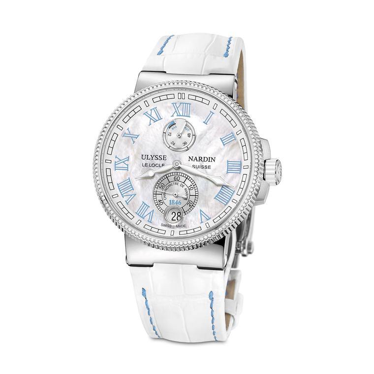 Ulysse Nardin Marine Chronometer 43mm ladies watch in blue_zoom