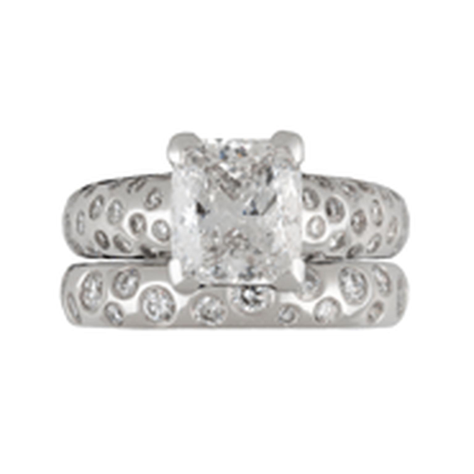 Dower and Hall Fireworks engagement and wedding ring set_thumb