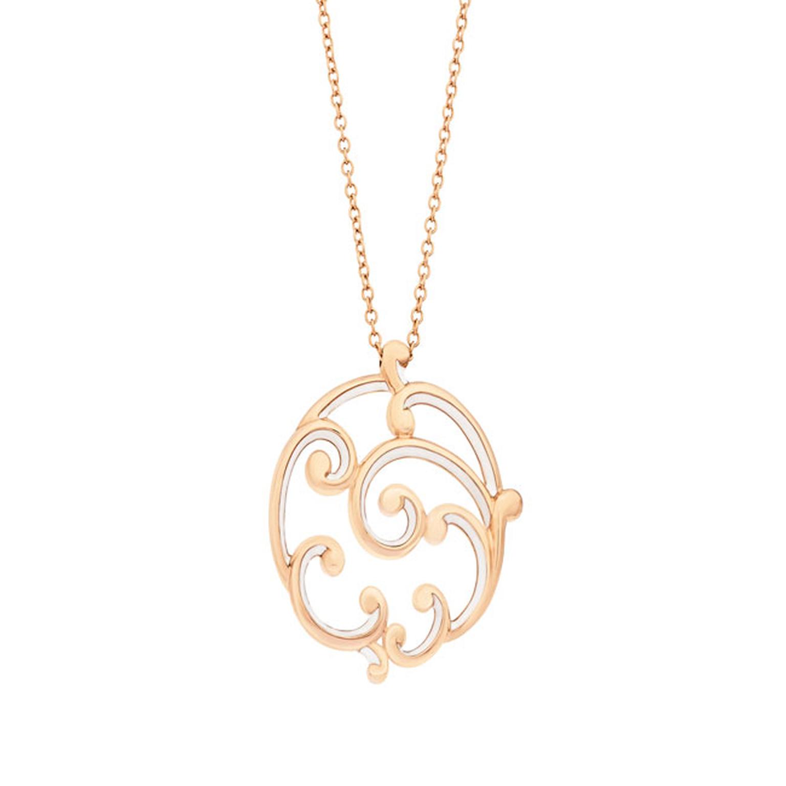 Faberge Rococo rose gold pendant_main