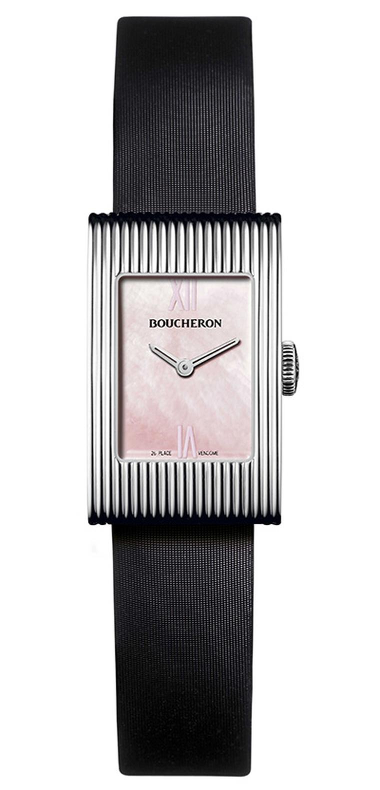 Boucheron Reflet on black satin strap