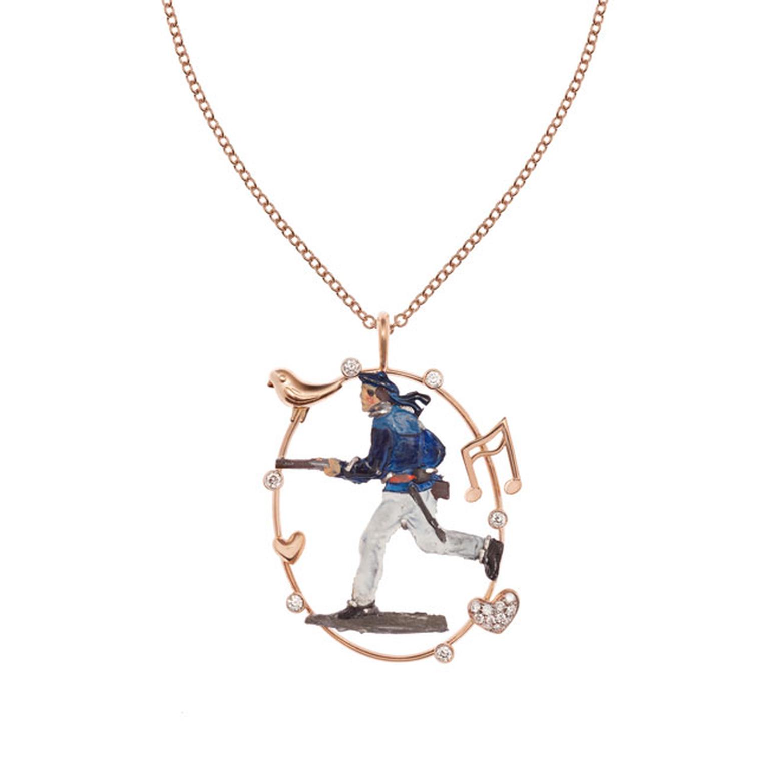 Francesca Villa Rose Gold Soldier necklace_main