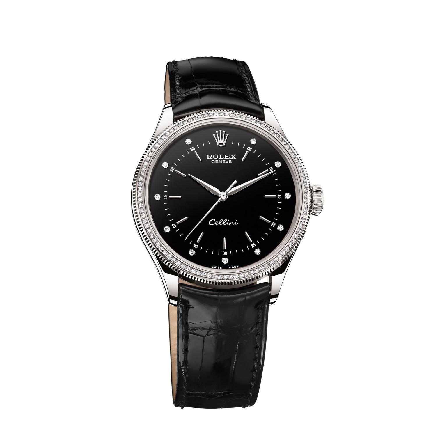 Rolex Cellini Black diamond watch_zoom