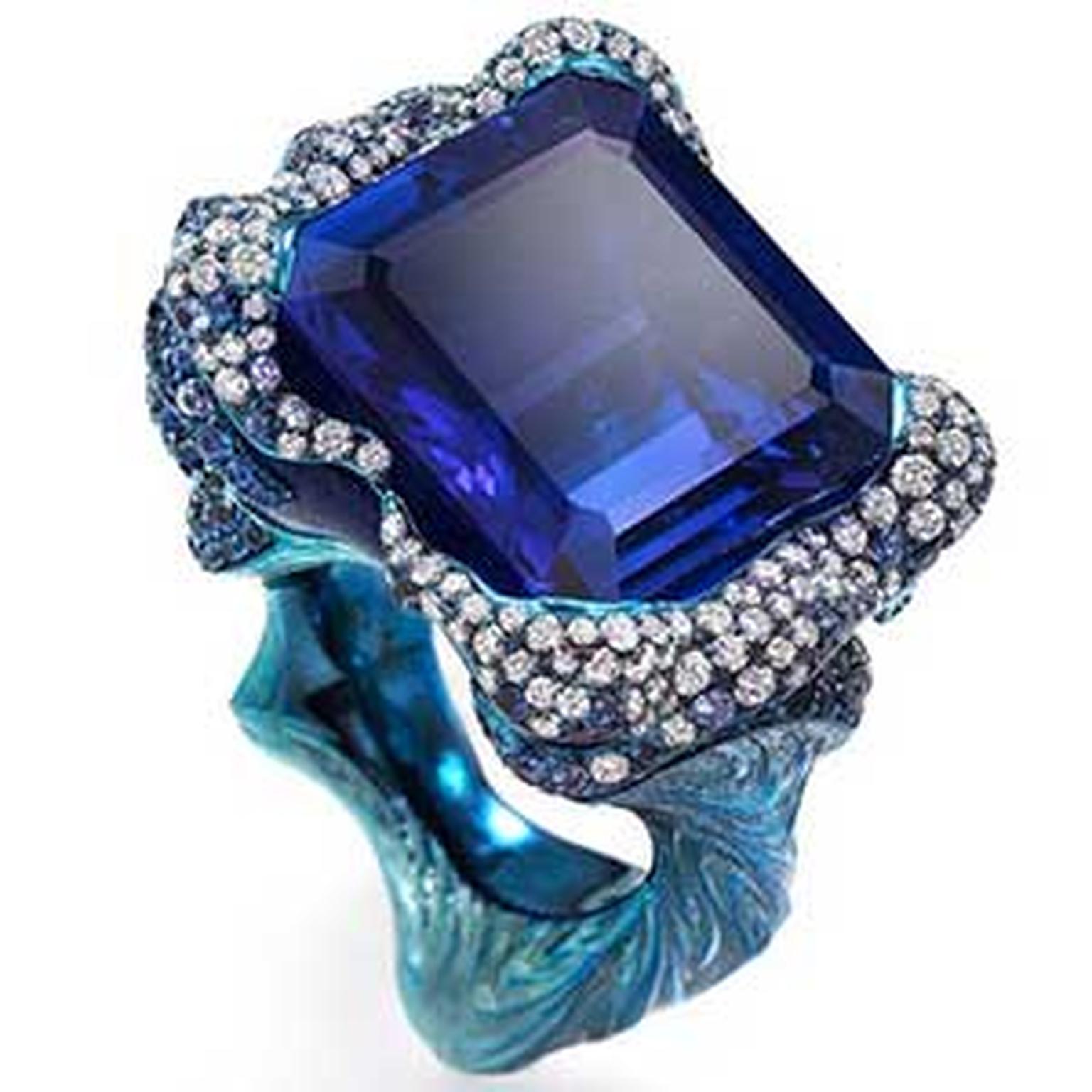 Wallace Chan tanzanite ring