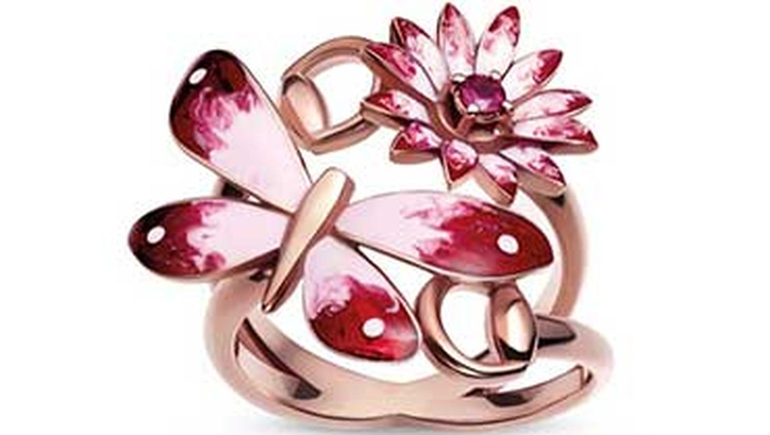 Gucci Flora rose gold ring