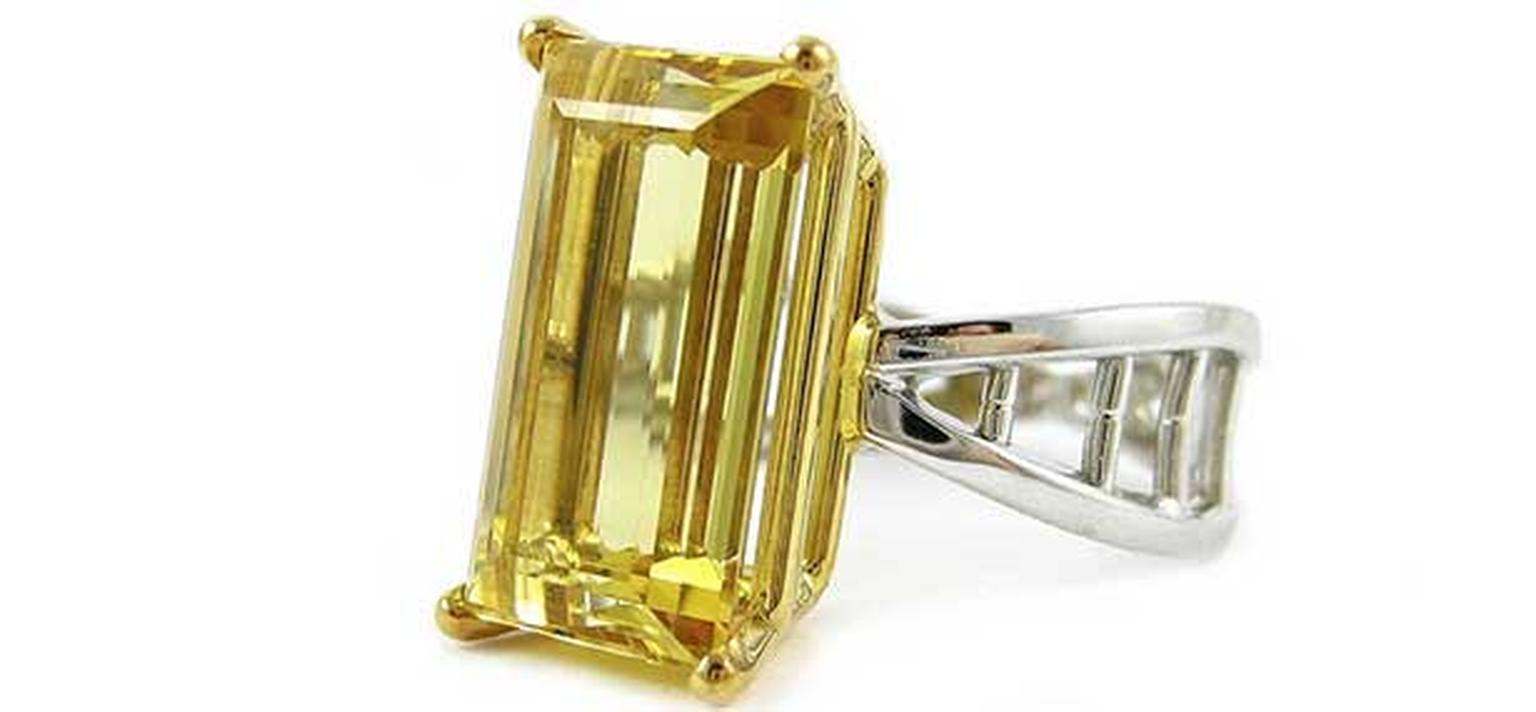 K-Brunini -yellow -beryl -ring