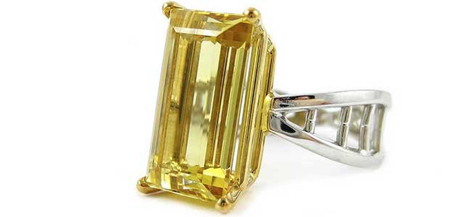 K-Brunini -yellow -beryl -ring