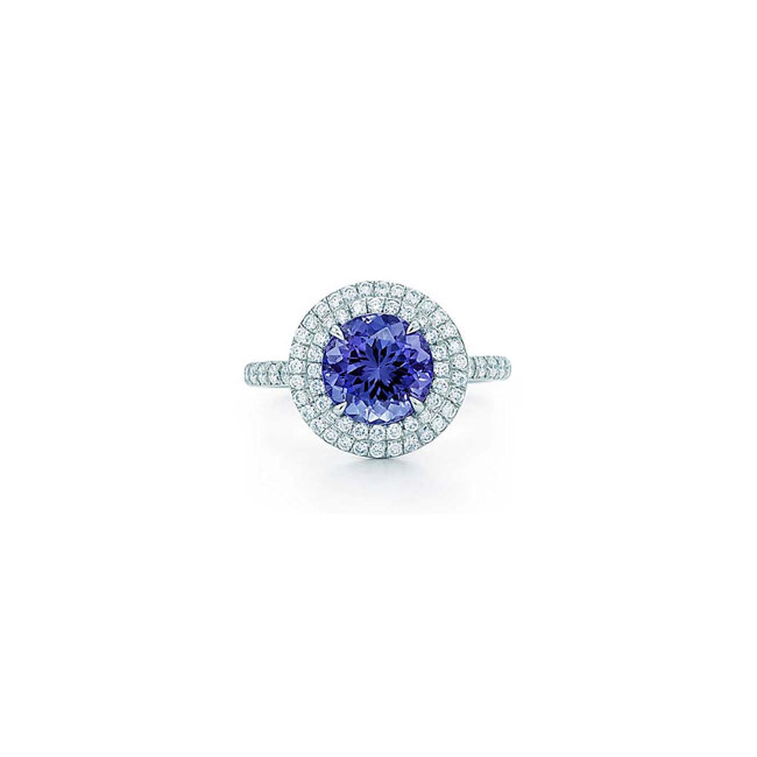 Tiffany Soleste round tanzanite and diamond ring_main