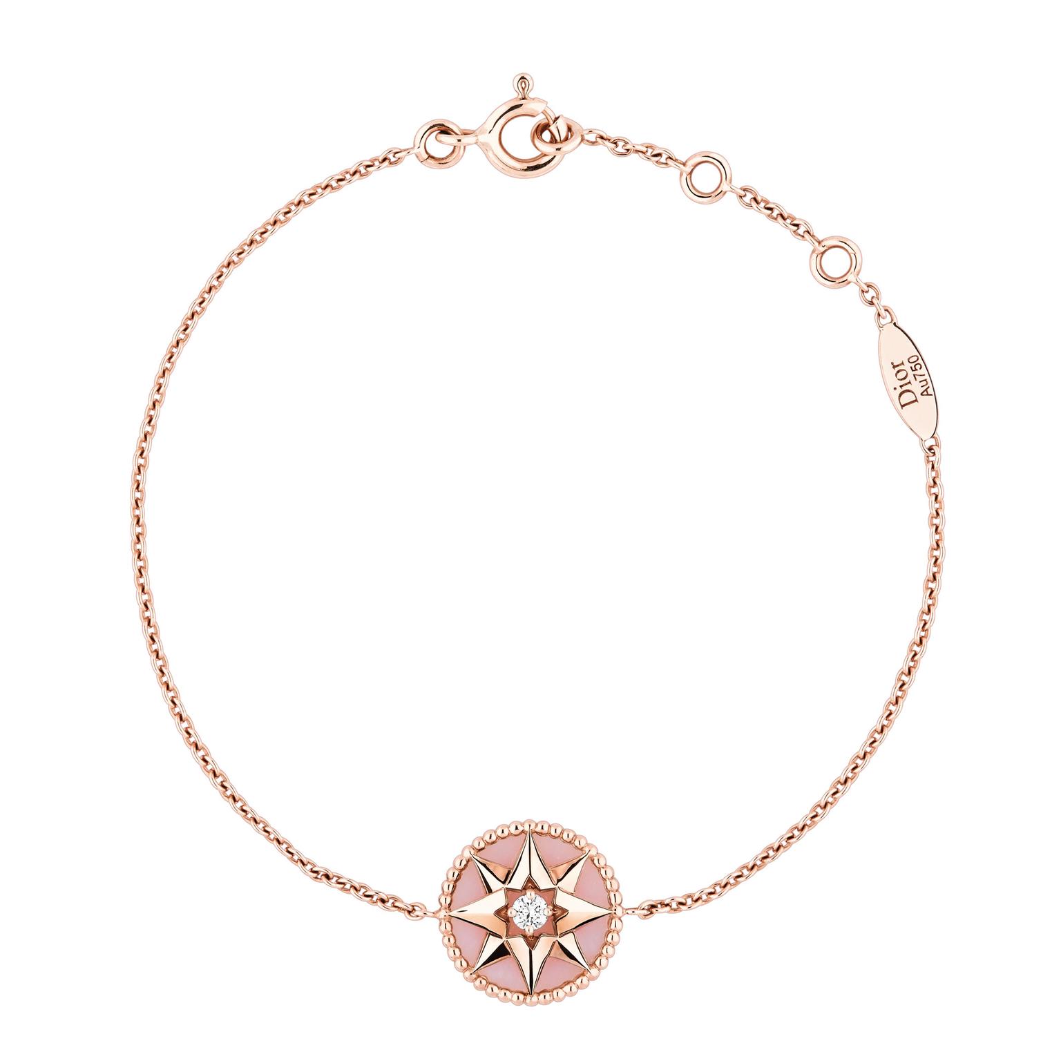 Dior Rose Des Vents pink gold pink opal and diamond bracelet_zoom