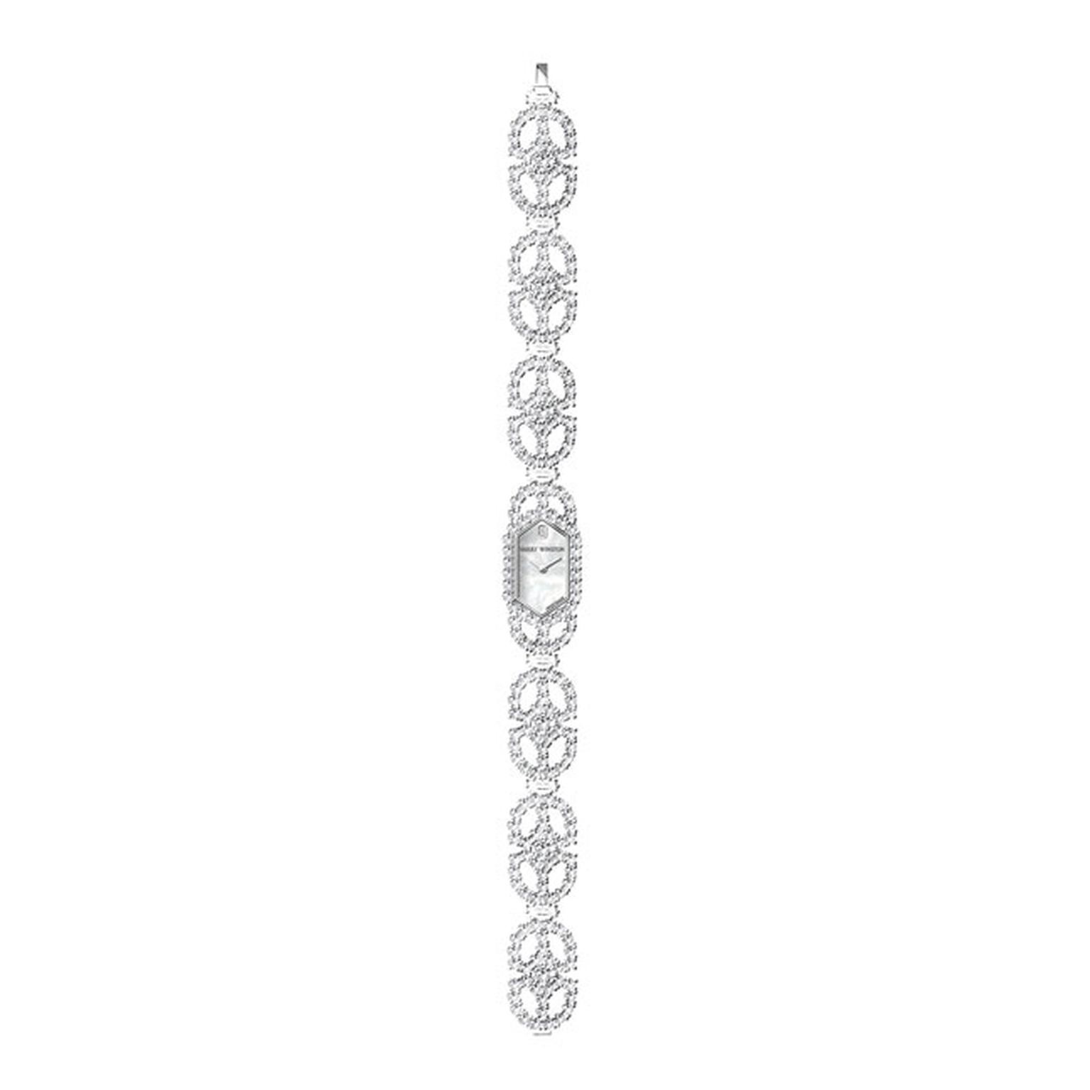 Harry Winston Art Deco diamond bracelet watch_main