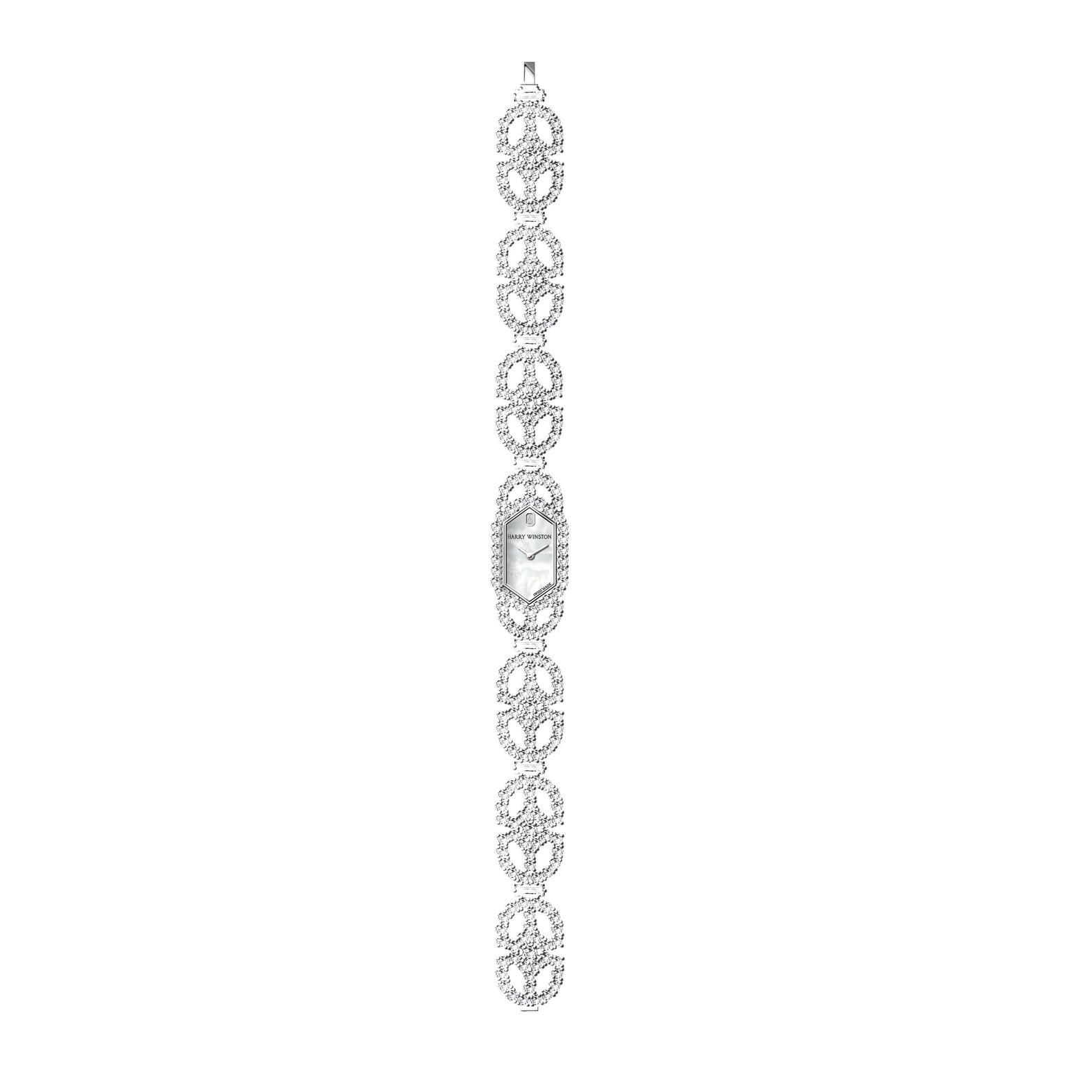 Harry Winston Art Deco diamond bracelet watch_zoom