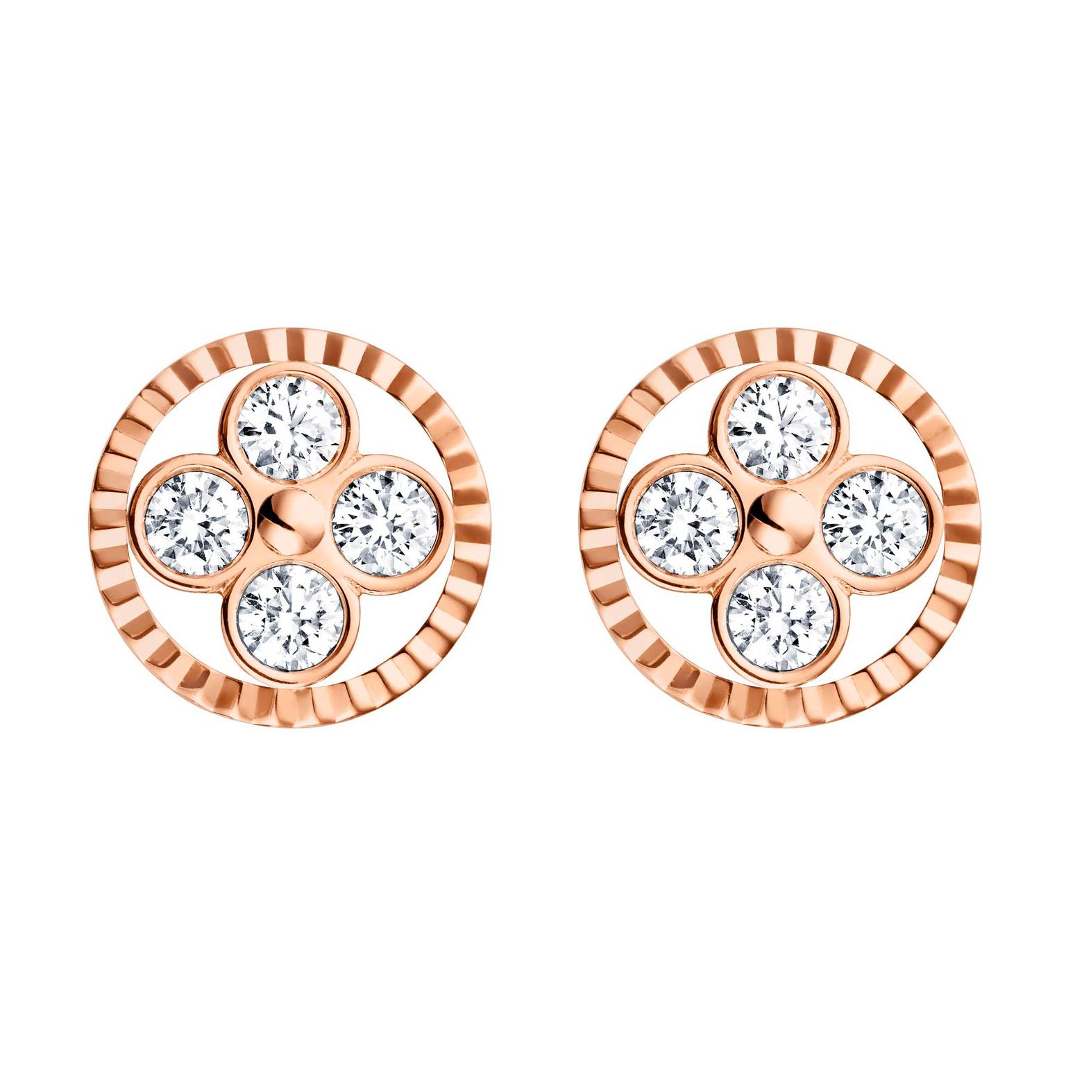 Louis Vuitton Monogram Sun and Stars collection Sun earrings in rose gold_zoom