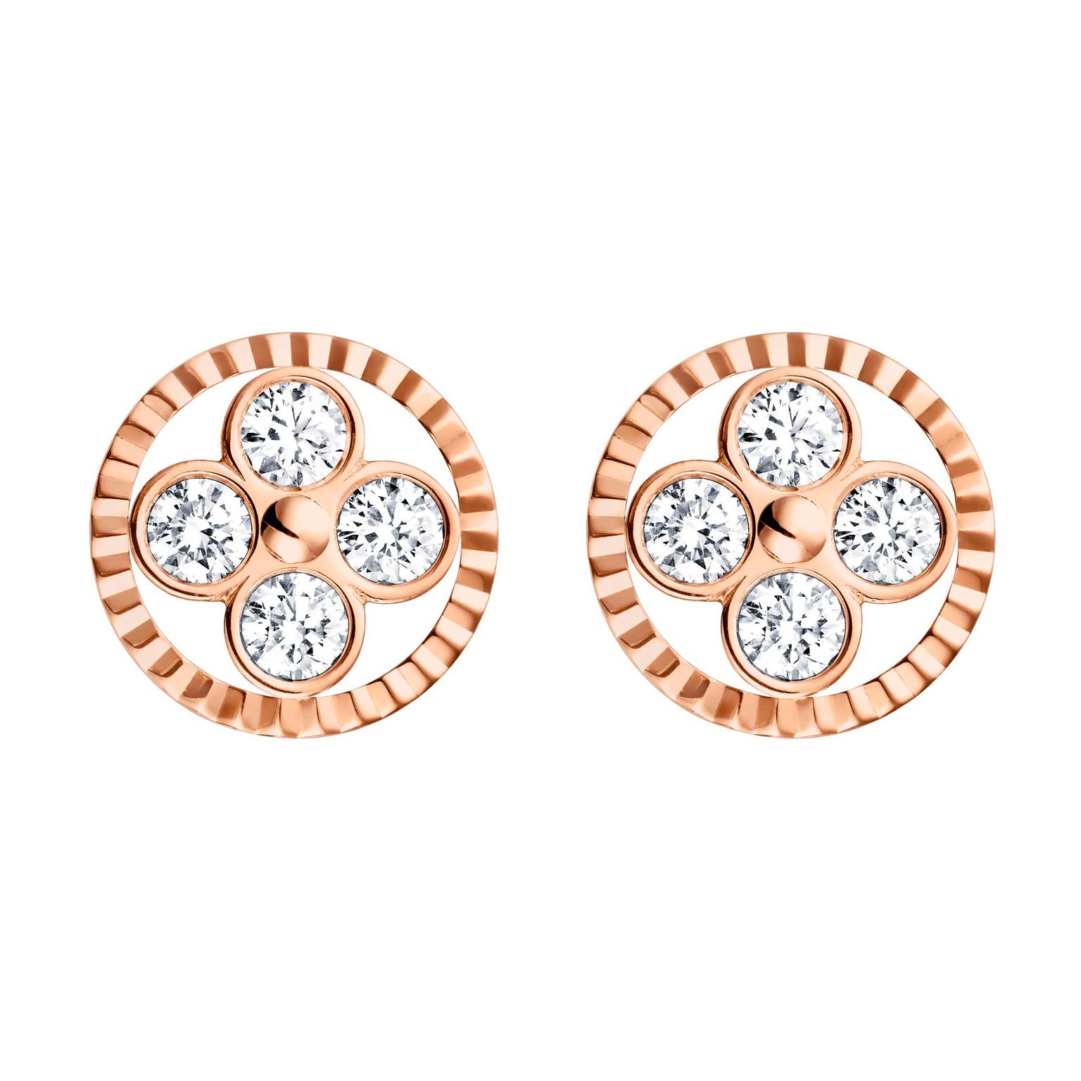 Idylle Blossom Studs, 3 Golds And Diamonds - Categories