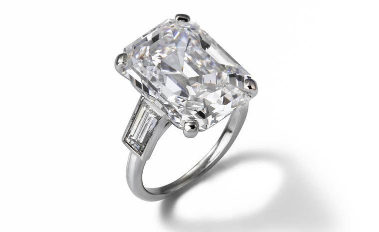 My Princess Grace Kelly Collection Simulated Emerald Cut Diamond Ring From  QVC - YouTube