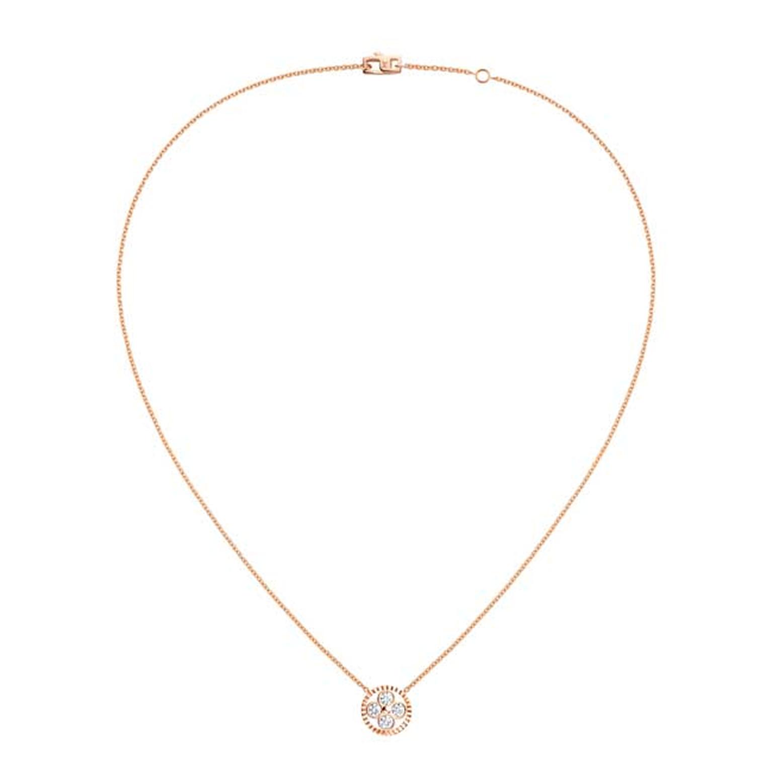 Louis Vuitton Monogram Sun and Stars collection Sun pendant necklace in rose gold_main