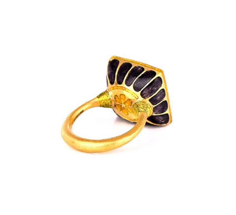 Like many of Alice Cicolini's designs, the Kimono ring has a hidden enamel design.