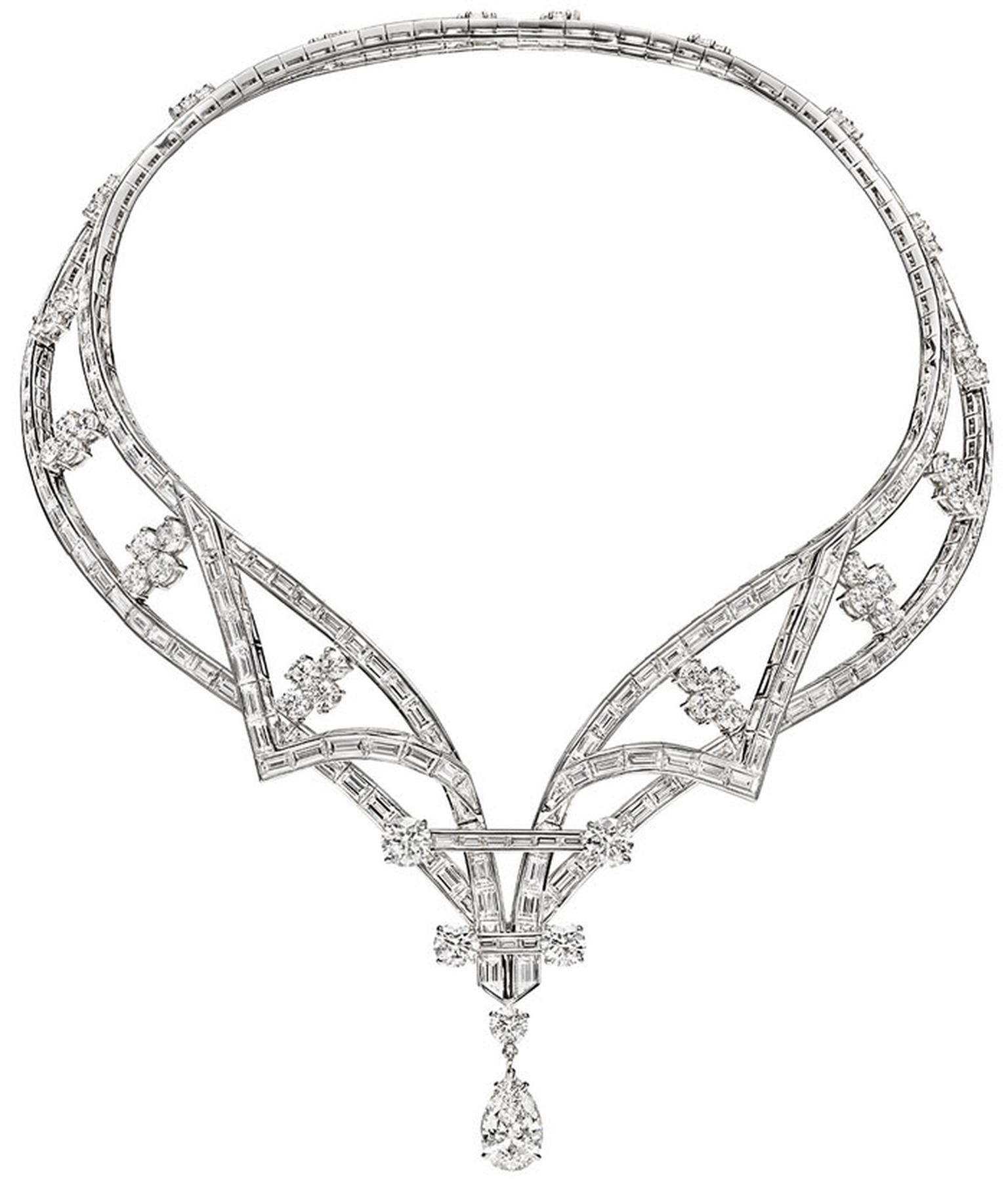 Harry Winston Deel Diamond Cascading Drop Necklace