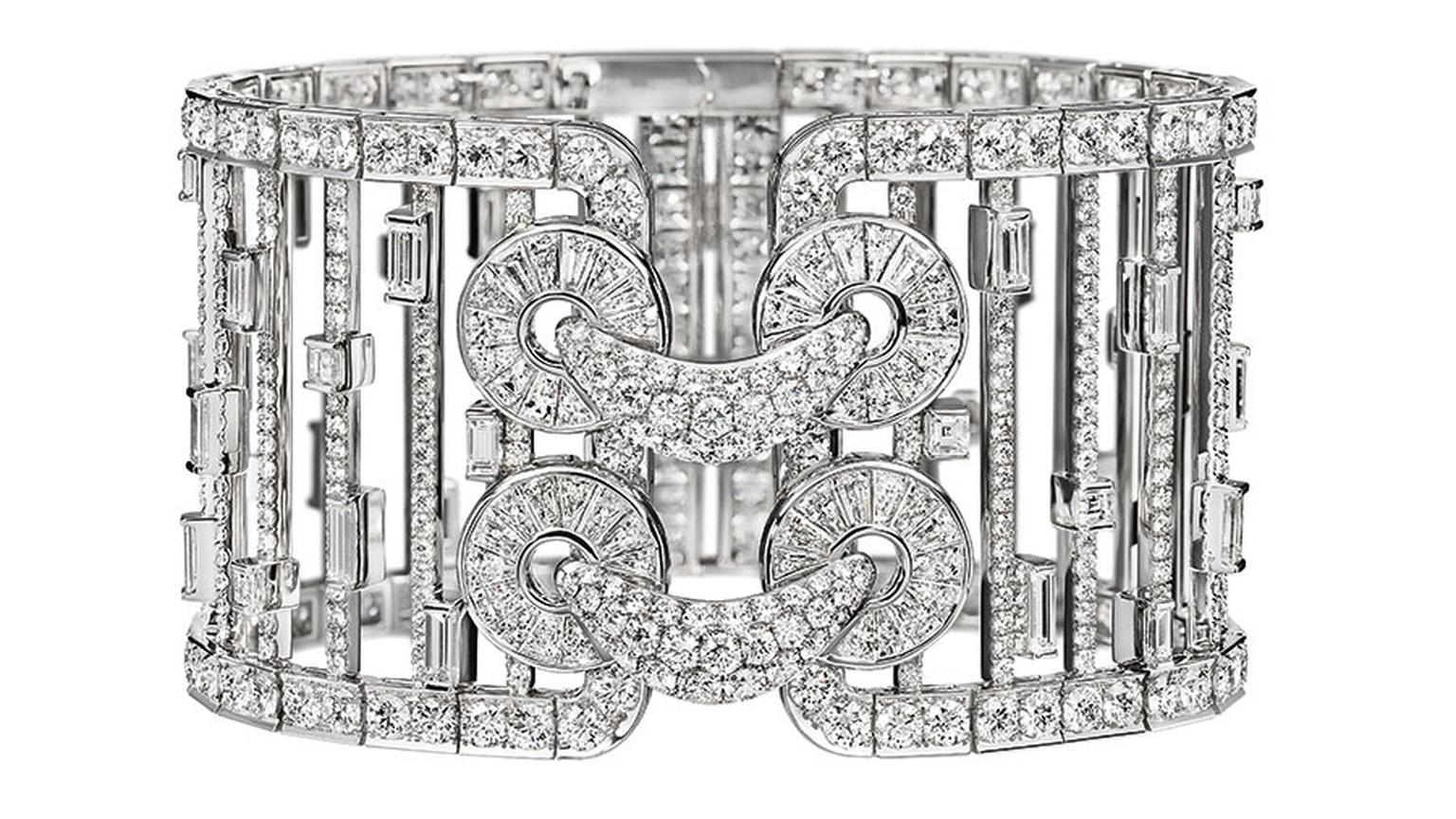 Harry Winston Qipao Diamond Cuff Bracelet