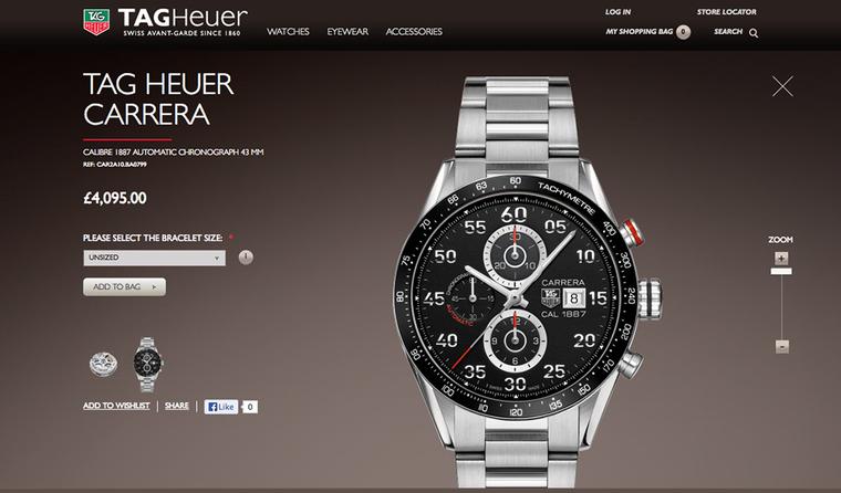 TAG Heuer launches into e-commerce in the UK