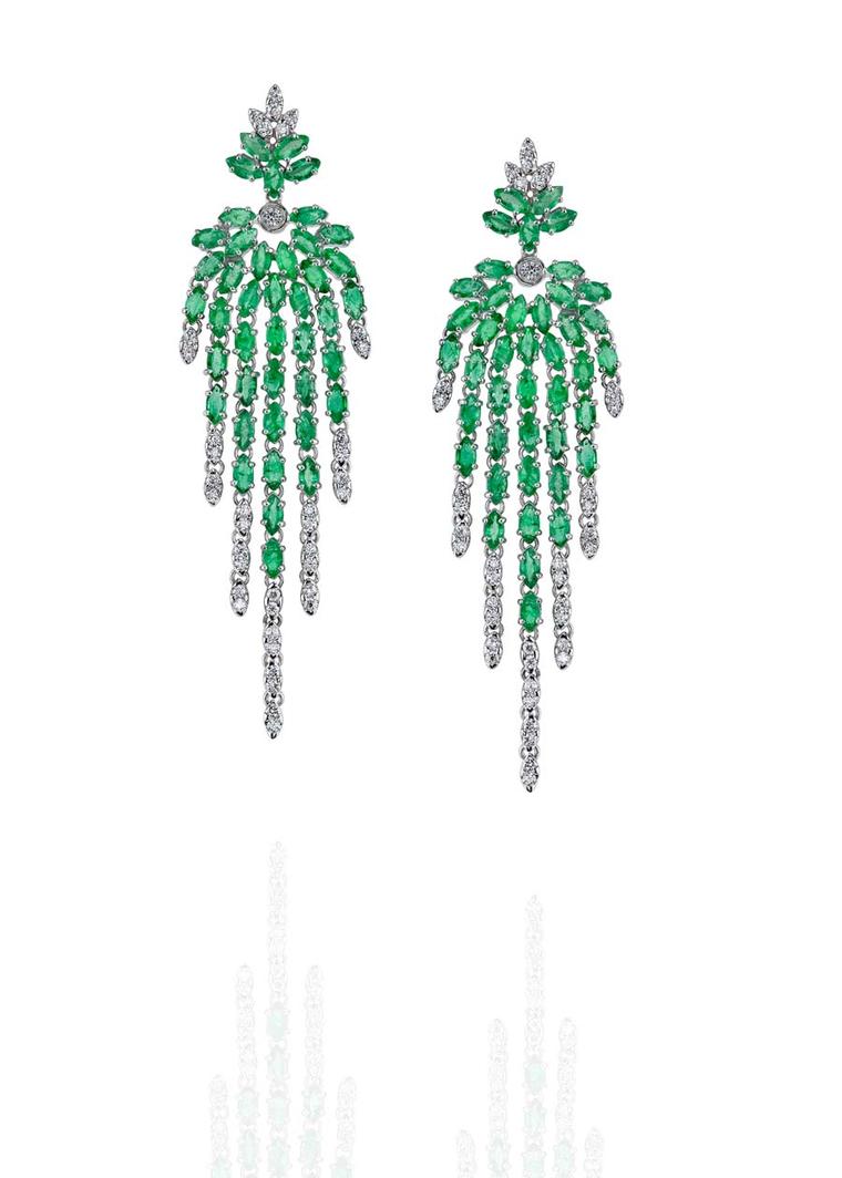 Carla Amorim Exstase earrings with emeralds and diamonds.