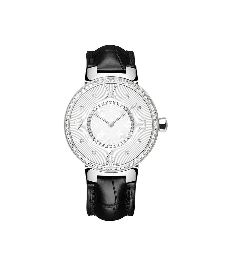 Tambour Slim Monogram Dentelle, Quartz, 33mm, Diamonds - Watches