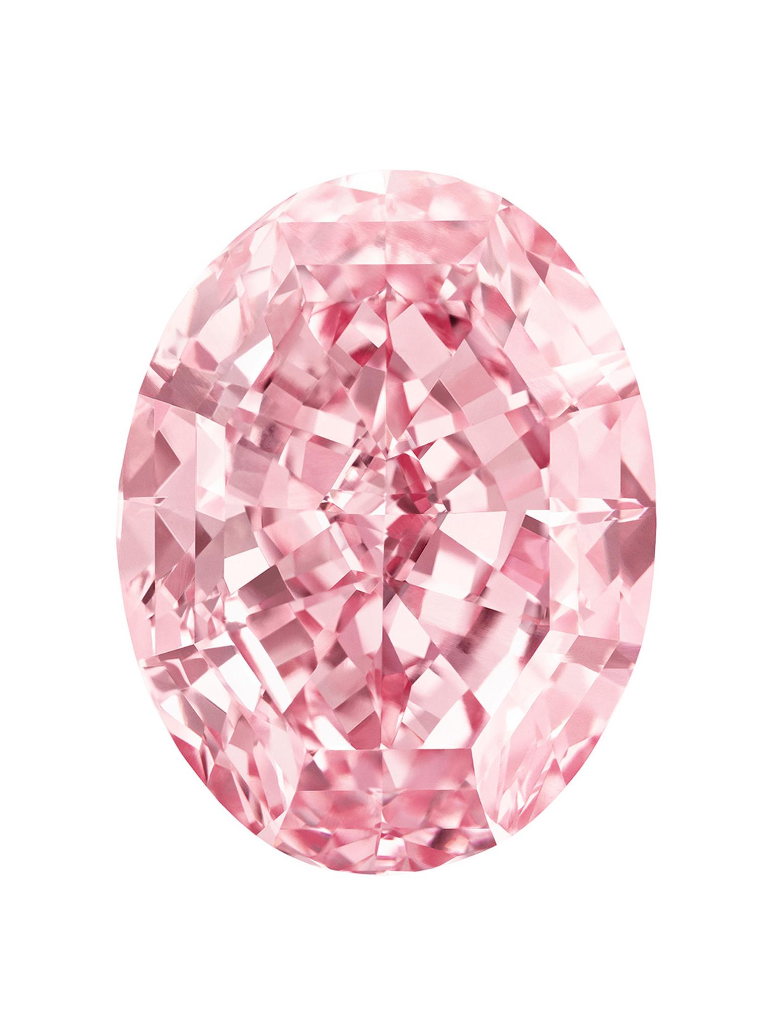 Called The Pink Star, this 59.60ct oval-cut pink diamond is the largest internally flawless Fancy Vivid pink diamond in the world. It was sold by Sotheby's for $83.19 million in November 2013 but the auction house was forced to reacquire it because the bu