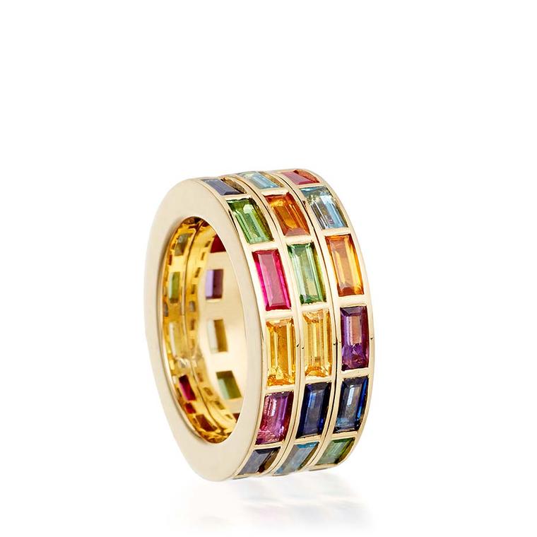 Hattie Rickards Kenetic Rubix cocktail ring