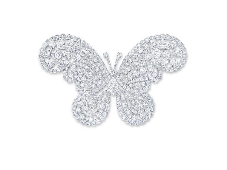 Graff Diamonds butterfly brooch, transformable into a hairclip, featuring 36.79ct diamonds (£POA).