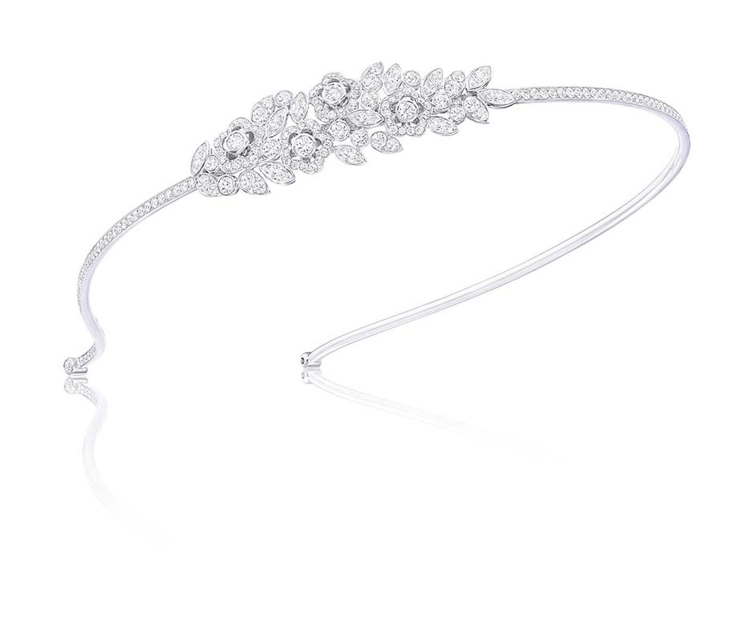 Graff Diamonds flower and leaf motif Alice band, set with 12.54ct diamonds