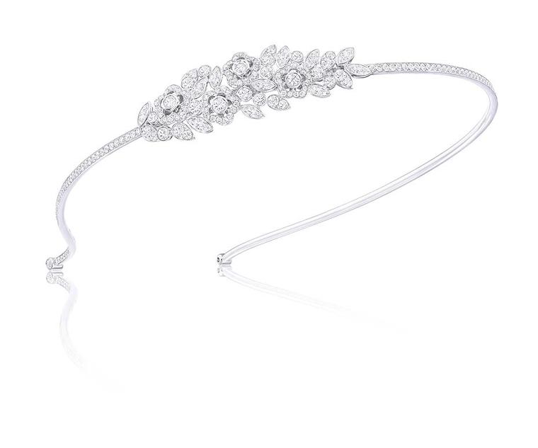 Graff Diamonds flower and leaf motif Alice band, set with 12.54ct diamonds