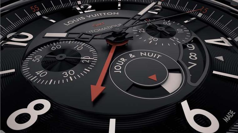 Watch Louis Vuitton Tambour éVolution Chronographe GMT