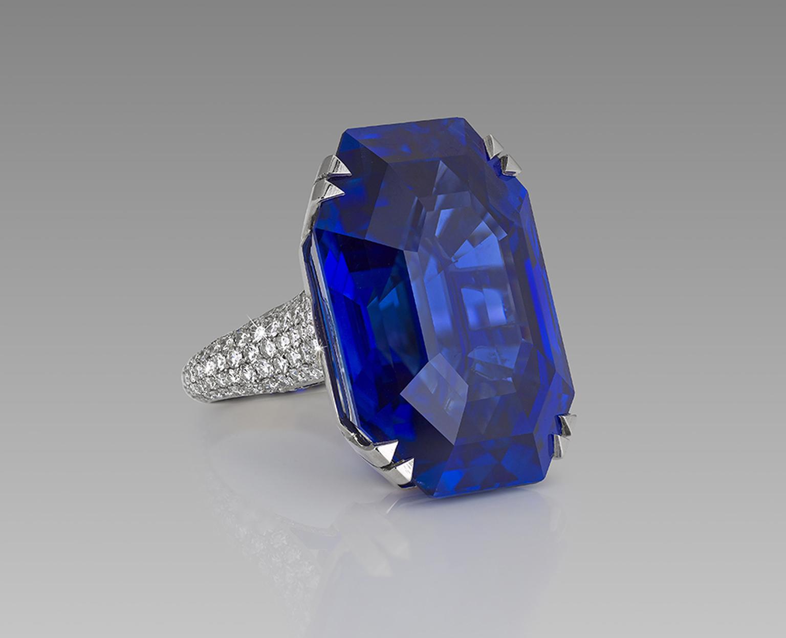 David Morris sapphire and diamond ring.