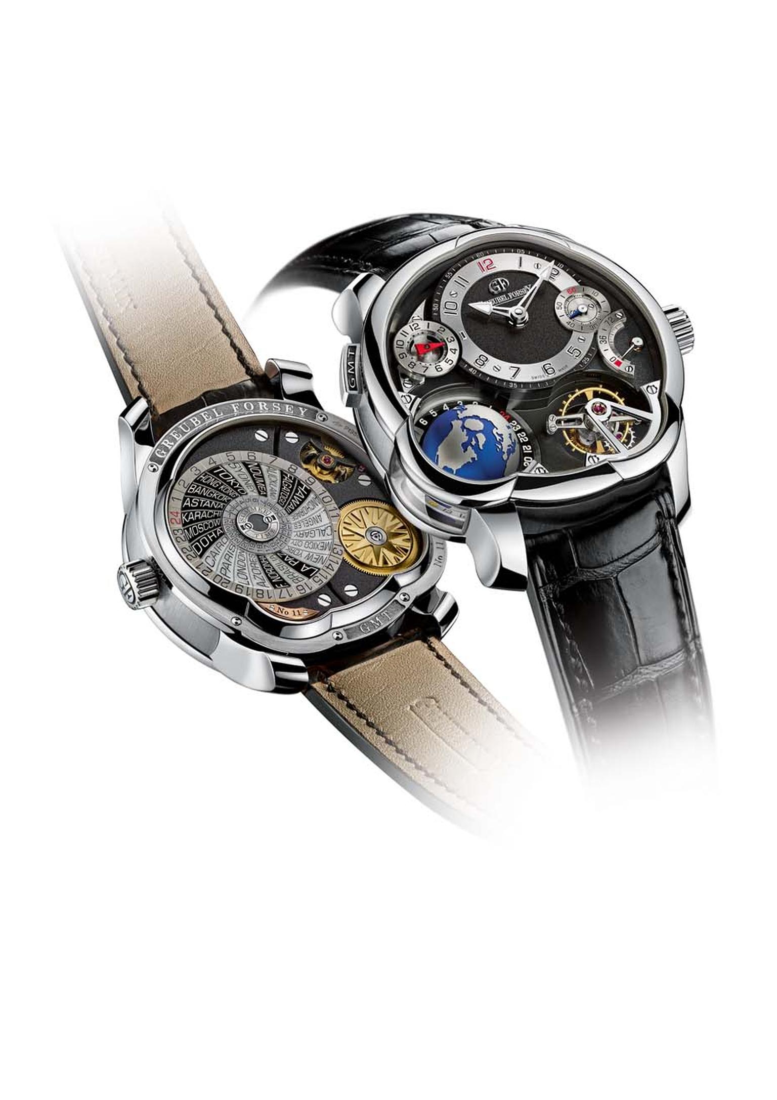 Greubel Forsey will be launching its superlative 2011 GMT model in a new platinum case at the SIHH 2014 in Geneva.