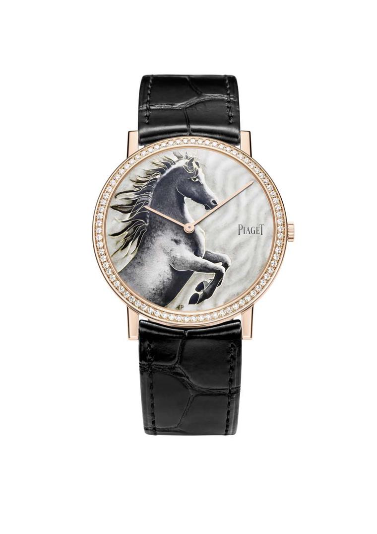 The 38mm Piaget Horse Altiplano painted enamel watch